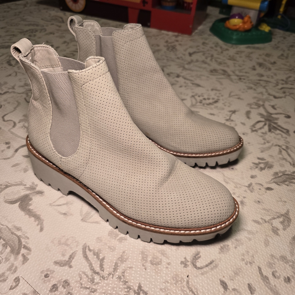 Coconuts by Matisse Perforated Ankle Boots - Light Gray